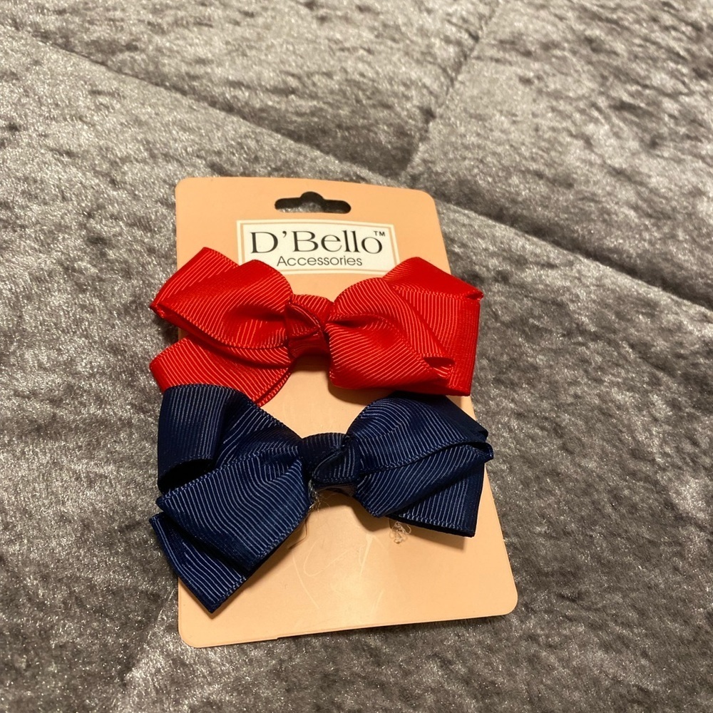 De bello girls hair accessories red & blue